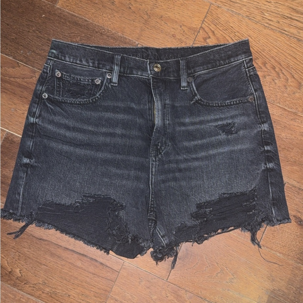 American Eagle AE Highest Rise '90s Boyfriend Short Women’s Size 8 Black